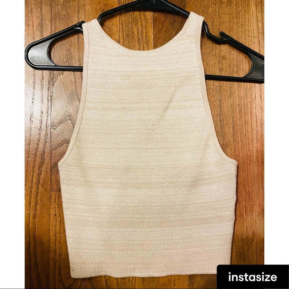 Tan Hollister crop top